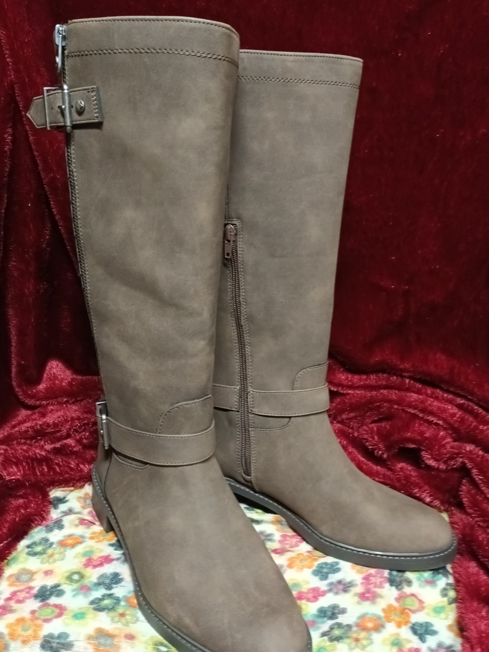 Women's Tall Taupe Riding Boots - Classic Knee-High Style